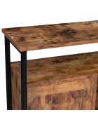 Grand buffet Elize marron/noir - 100x30x81 cm