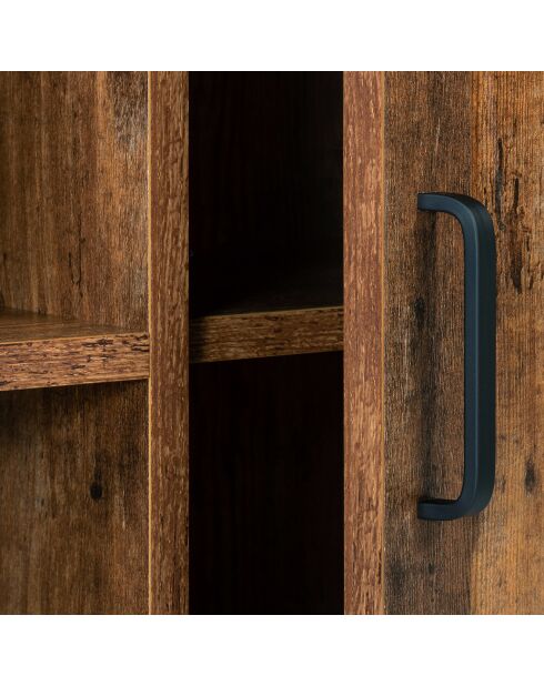 Grand buffet Elize marron/noir - 100x30x81 cm