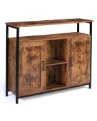 Grand buffet Elize marron/noir - 100x30x81 cm