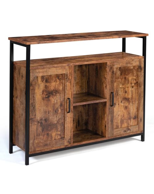 Grand buffet Elize marron/noir - 100x30x81 cm