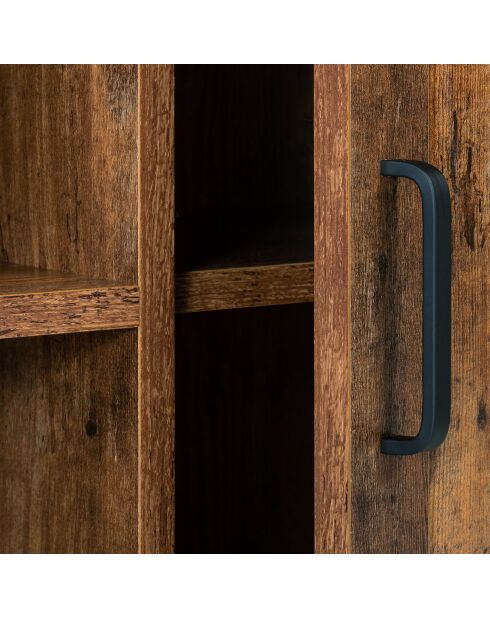 Petit buffet Elize marron/noir - 70x30x81 cm