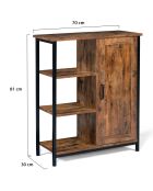 Petit buffet Elize marron/noir - 70x30x81 cm