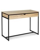 Bureau 1 Tiroir Memphis marron/noir - 110x50x75 cm