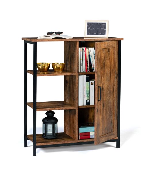 Petit buffet Elize marron/noir - 70x30x81 cm