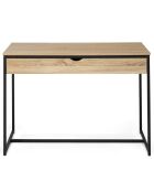 Bureau 1 Tiroir Memphis marron/noir - 110x50x75 cm