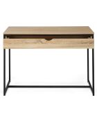 Bureau 1 Tiroir Memphis marron/noir - 110x50x75 cm