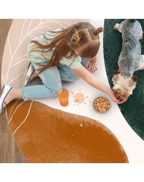 Veelkleurig Kliment rond vinyl vloerkleed - D.150 cm