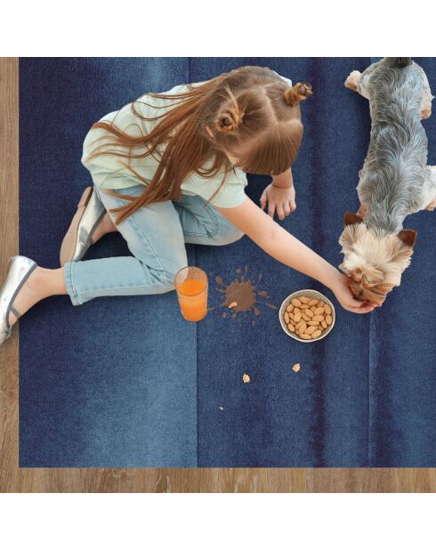 Tappeto in vinile blu Acuarela abstracta - 133x200 cm