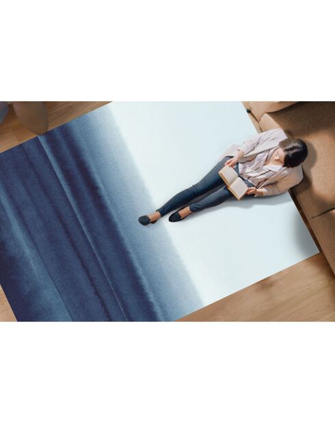 Tappeto in vinile blu Acuarela abstracta - 133x200 cm