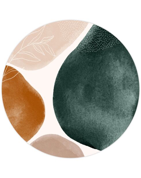 Veelkleurig Kliment rond vinyl vloerkleed - D.200 cm