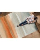 Tapis vinyle Acuarela abstracta orange/gris - 200x266 cm