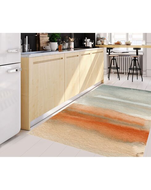 Tapis vinyle Acuarela abstracta orange/gris - 200x266 cm