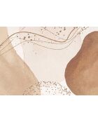 Tapis vinyle Olesya beige/marron - 200x266 cm