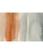 Tapis vinyle Acuarela abstracta orange/gris - 133x200 cm