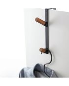Cintre de porte Tower noir - 9.55x18 cm