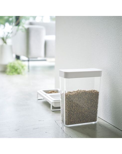 Boîte de conservation Tower blanche - 18.7x8.5x24.5 cm