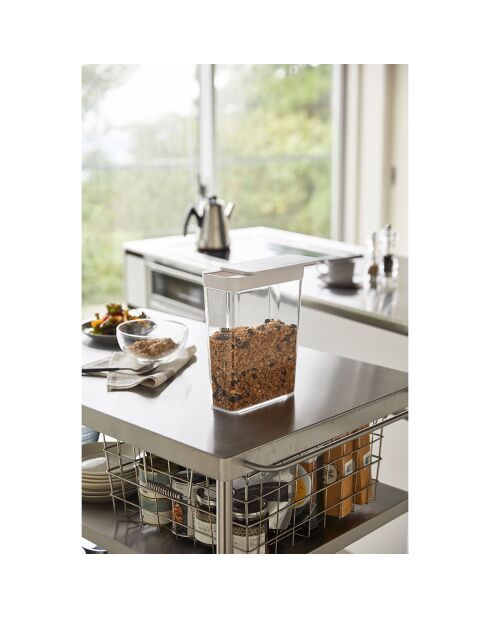 Boîte de conservation Tower blanche - 18.7x8.5x24.5 cm