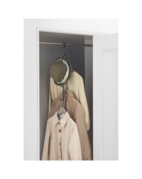 Zwarte verticale hanger - 6x5x54 cm