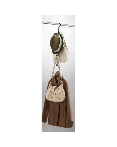 Zwarte verticale hanger - 6x5x54 cm