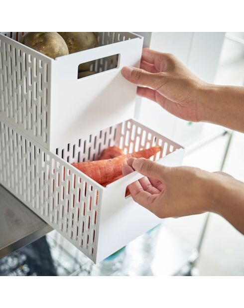 Tower groentemand wit - 15,3x32x12,2 cm