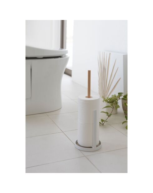 Support de papier toilette Tosca blanc - 13x13x37.5 cm