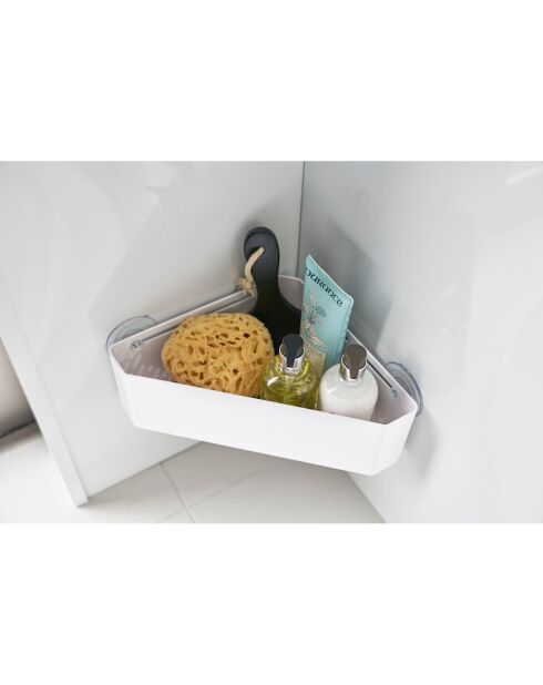 Soporte de esquina de baño blanco Tower - 33x18,5x10 cm