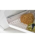 Witte hoekstandaard voor de badkamer in de toren - 33x18,5x10 cm