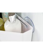 Witte hoekstandaard voor de badkamer in de toren - 33x18,5x10 cm