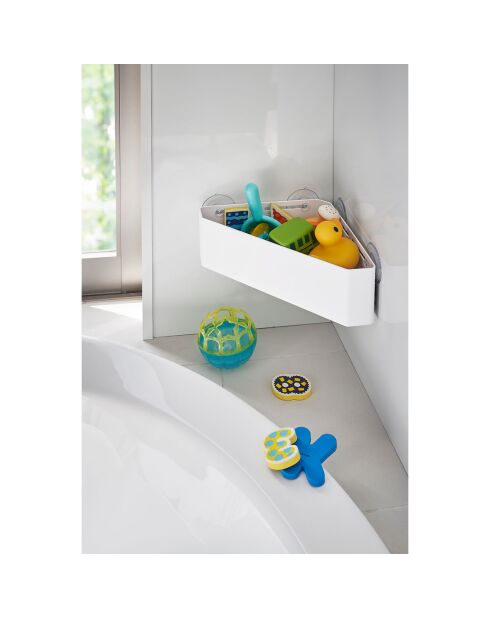 Soporte de esquina de baño blanco Tower - 33x18,5x10 cm
