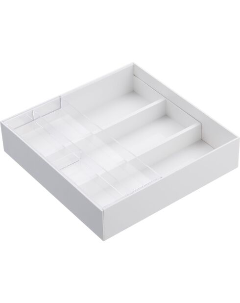 Organisateur de tiroir extensible Tower blanc - 25x24.6 cm