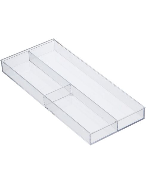 Organisateur de tiroir extensible Tower blanc - 25x24.6 cm