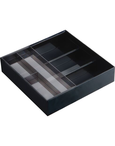 Organisateur de tiroir extensible Tower noir - 25x24.6 cm