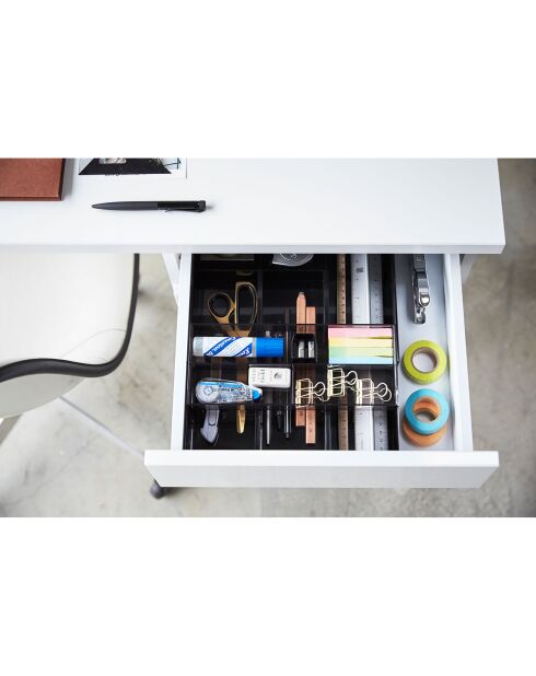 Organisateur de tiroir extensible Tower noir - 25x24.6 cm