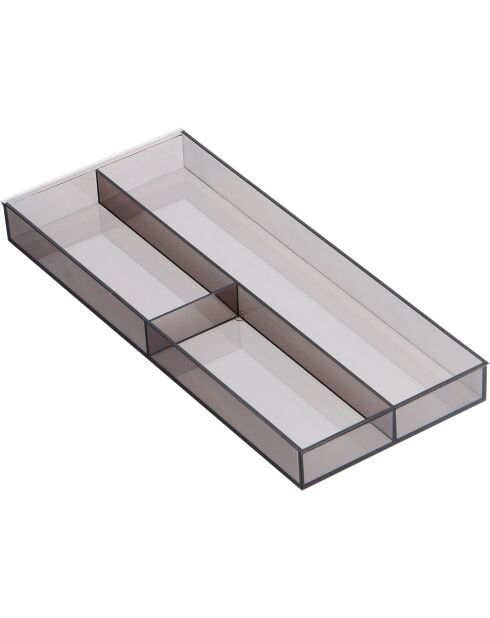 Organisateur de tiroir extensible Tower noir - 25x24.6 cm