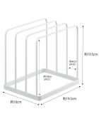 Support de rangement plateau ou planche à découper Tower blanc - 19.5x16x19.5 cm