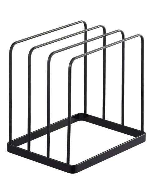 Support de rangement plateau ou planche à découper Tower noir - 19.5x16x19.5 cm