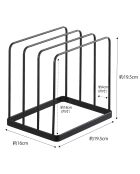 Support de rangement plateau ou planche à découper Tower noir - 19.5x16x19.5 cm