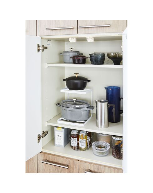 Support pour casseroles Tower blanc - 20.5x21x22.5 cm
