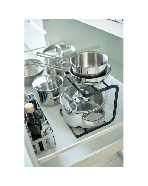 Support pour casseroles Tower noir - 20.5x21x22.5 cm