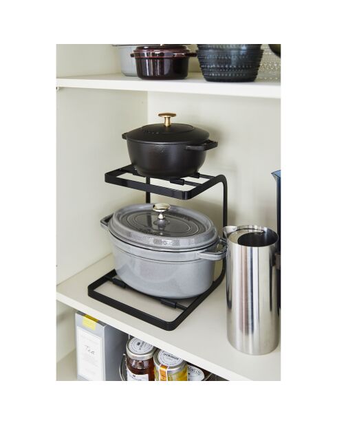 Support pour casseroles Tower noir - 20.5x21x22.5 cm