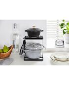 Support pour casseroles Tower noir - 20.5x21x22.5 cm