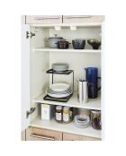 Support pour casseroles Tower noir - 20.5x21x22.5 cm
