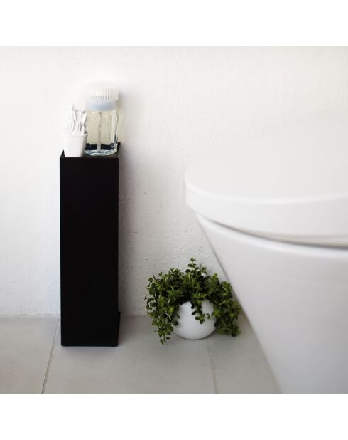 Distributeur de papier toilette Tower noir - 11.5x11.5x38.5 cm