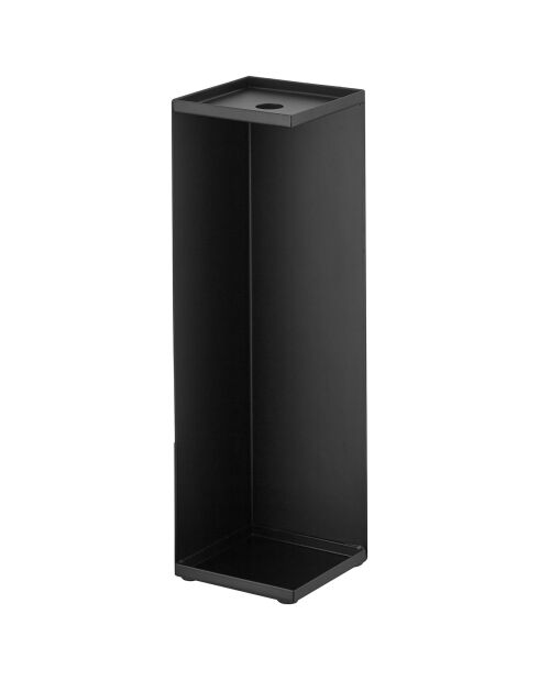 Distributeur de papier toilette Tower noir - 11.5x11.5x38.5 cm