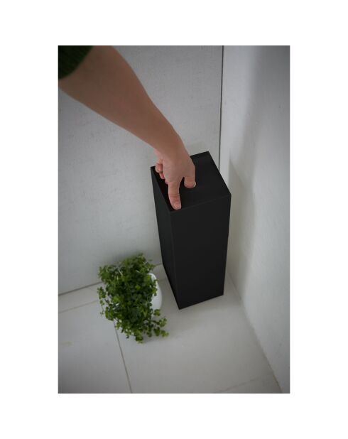 Distributeur de papier toilette Tower noir - 11.5x11.5x38.5 cm