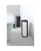 Distributeur de papier toilette Tower noir - 11.5x11.5x38.5 cm