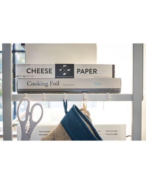 Rack de stockage 5 niveaux Tower blanc - 60x46.5x170 cm
