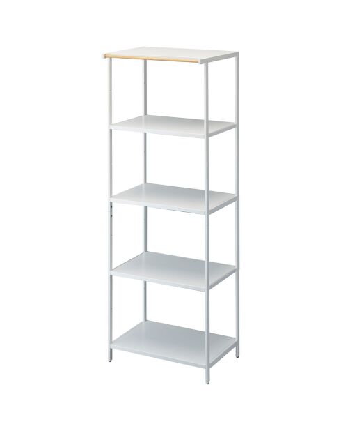 Rack de stockage 5 niveaux Tower blanc - 60x46.5x170 cm
