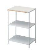 Rack de stockage 3 niveaux Tower blanc - 60x46.5x90 cm