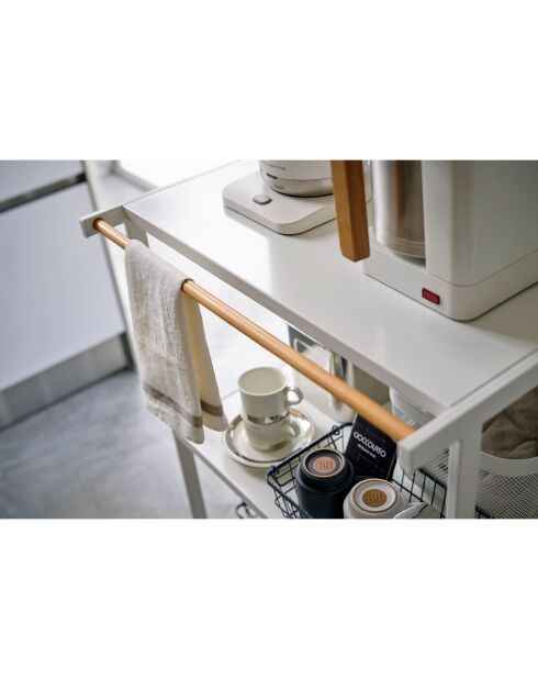 Rack de stockage 3 niveaux Tower blanc - 60x46.5x90 cm